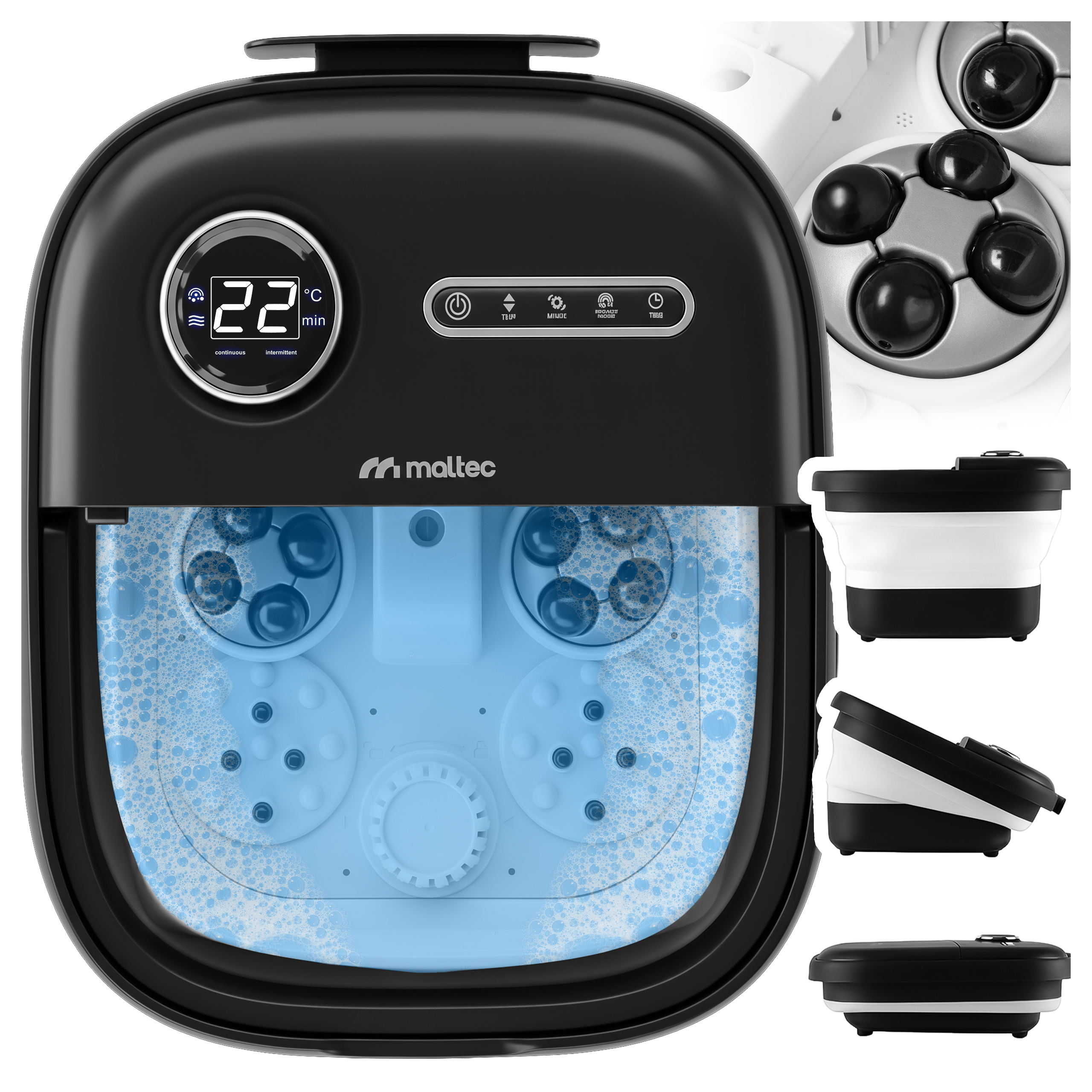 Vodní masážní přístroj na nohy PRO-Hydro500WS Skládací black