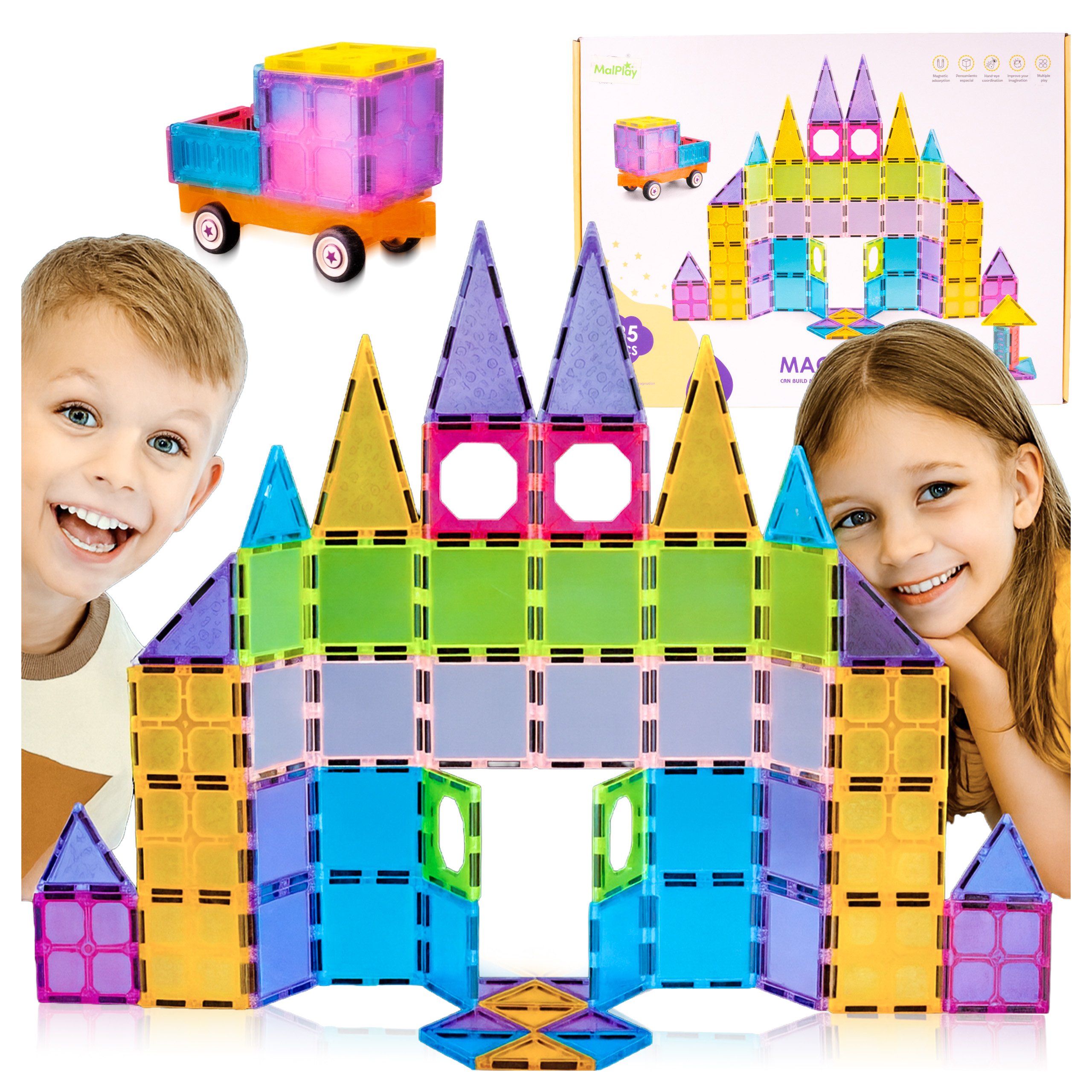 Magnetická stavebnice 3D 85 dílků